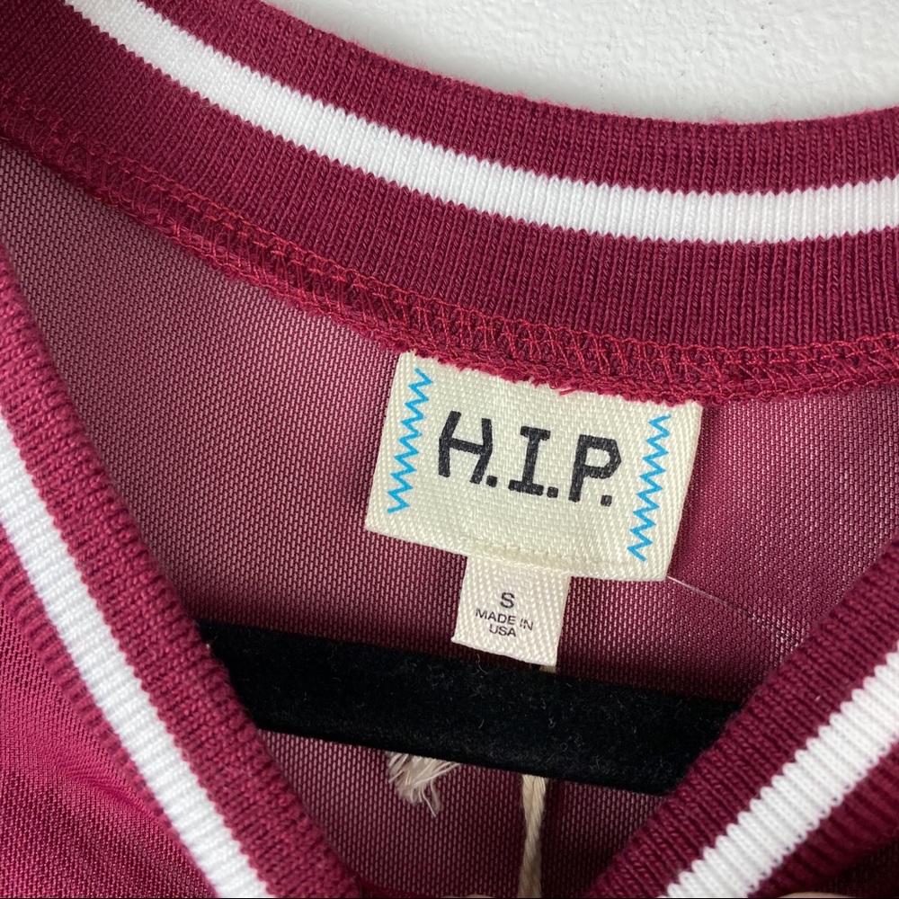 H.I.P mesh‎ short sleeve dress size small cranberry - Picture 3 of 5